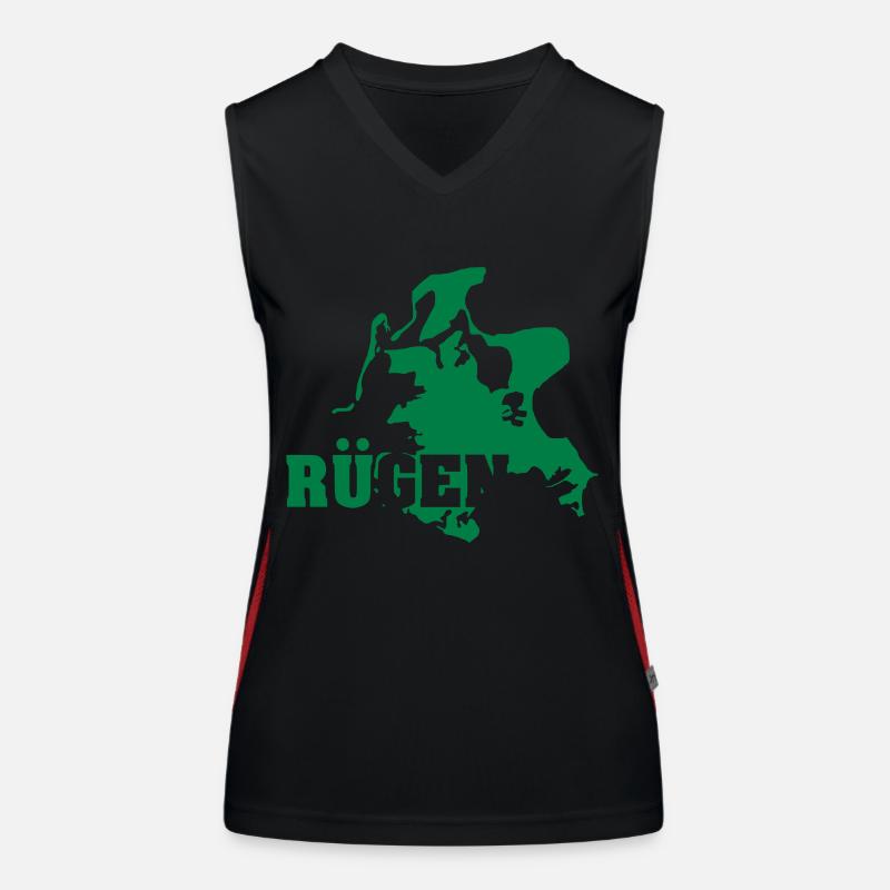Rügen Funktionelles Kontrast-Tank Top für Frauen