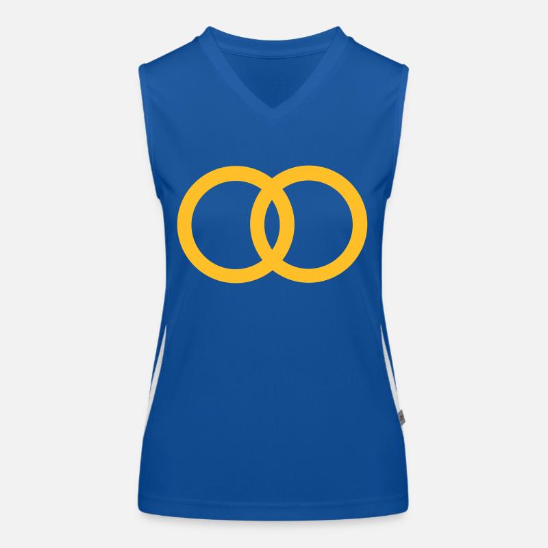 Ringe - Ehe - Hochzeit Funktionelles Kontrast-Tank Top für Frauen