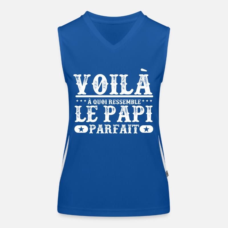 "Papi parfait" t-shirt humour papi Débardeur respirant contrasté Femme