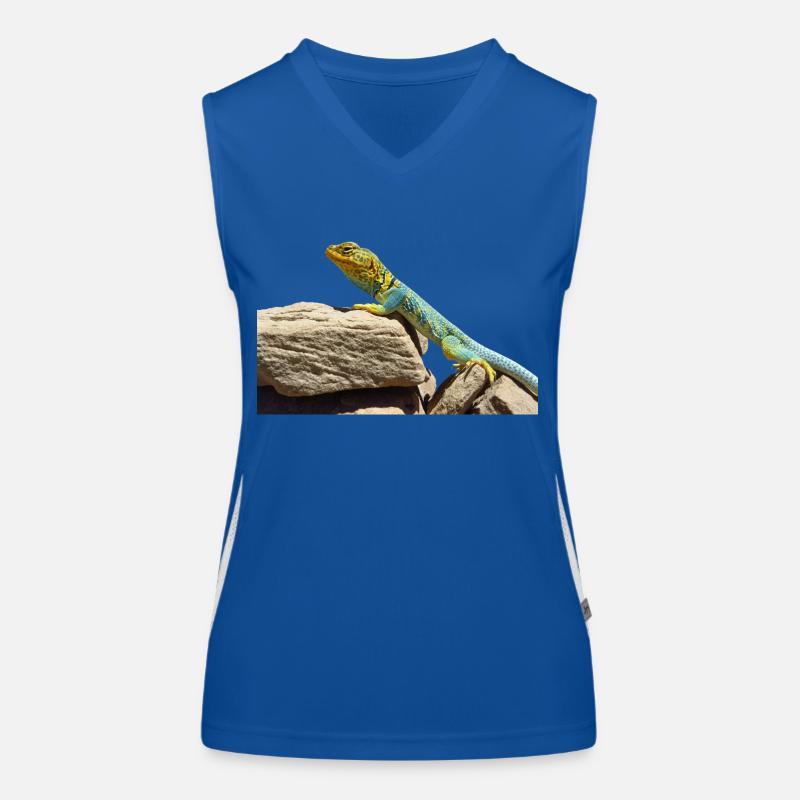 gecko lizard echse eidechse Funktionelles Kontrast-Tank Top für Frauen