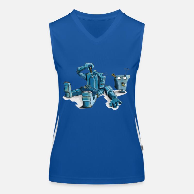 Roboter Funktionelles Kontrast-Tank Top für Frauen