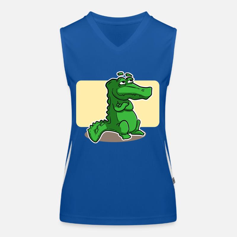 süsses Krokodil Funktionelles Kontrast-Tank Top für Frauen