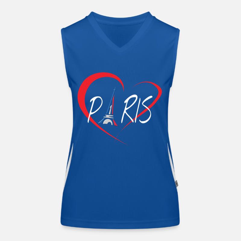 I Love Paris Débardeur respirant contrasté Femme