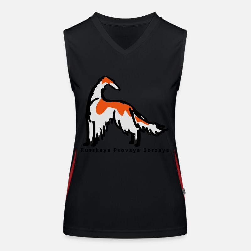 barsoi drawn Funktionelles Kontrast-Tank Top für Frauen