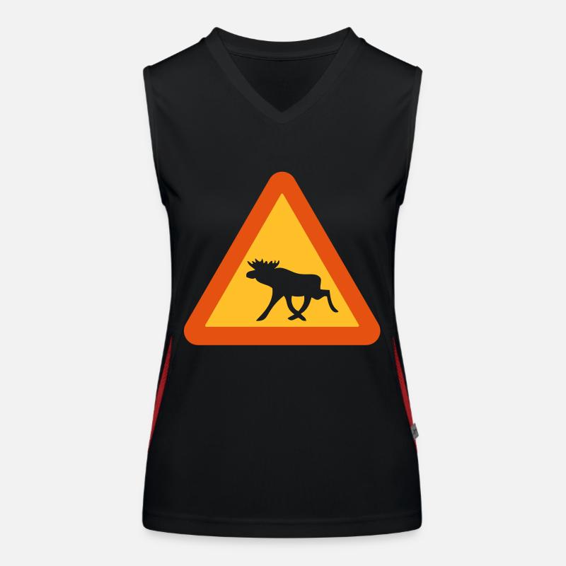 Caution Moose! Women's Functional Contrast Tank Top