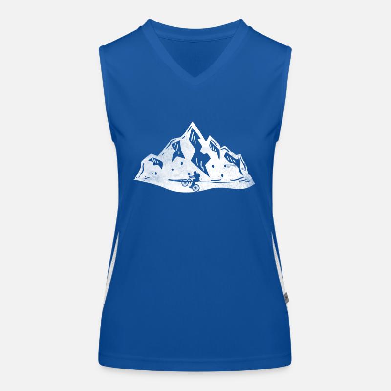 Mountainbiken Geschenk Mountainbiker Berg Funktionelles Kontrast-Tank Top für Frauen