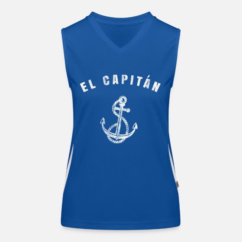 El capitán cadeau capitaine bateau ancre de bateau Débardeur respirant contrasté Femme