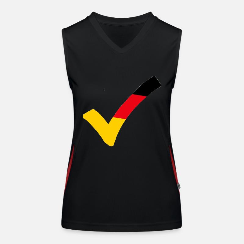 Hook Germany black-red-gold Check BRD Women's Functional Contrast Tank Top