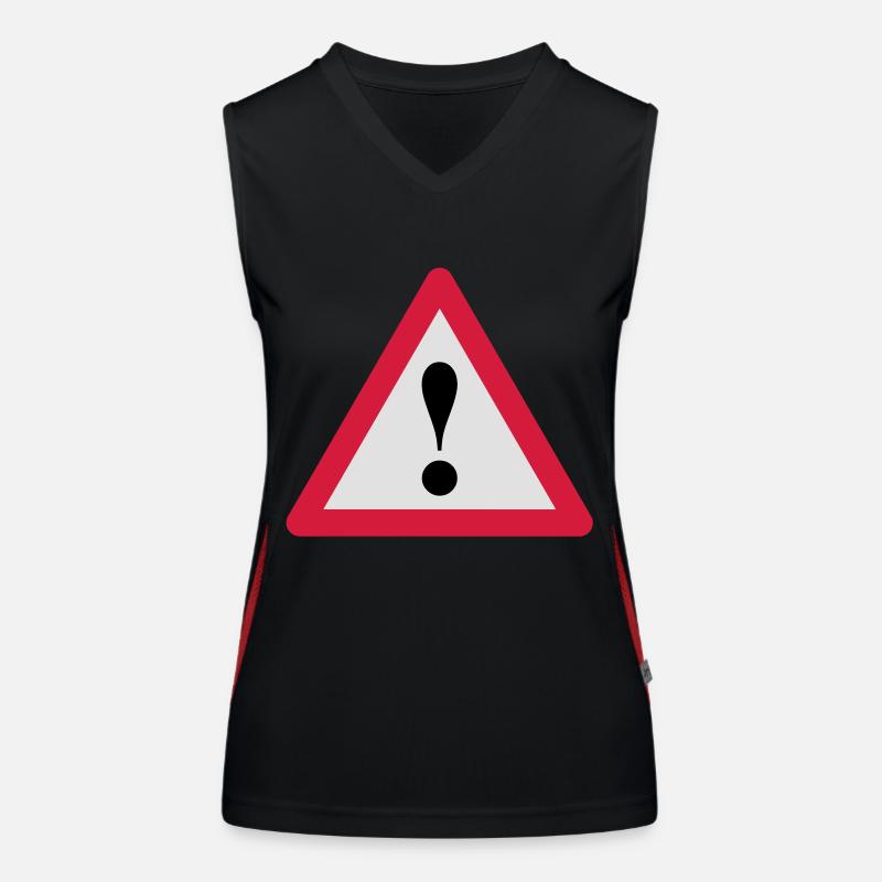 Sign exclamation mark Women's Functional Contrast Tank Top