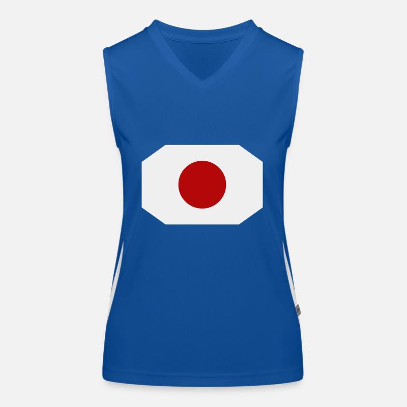 drapeau du japon Débardeur respirant contrasté Femme