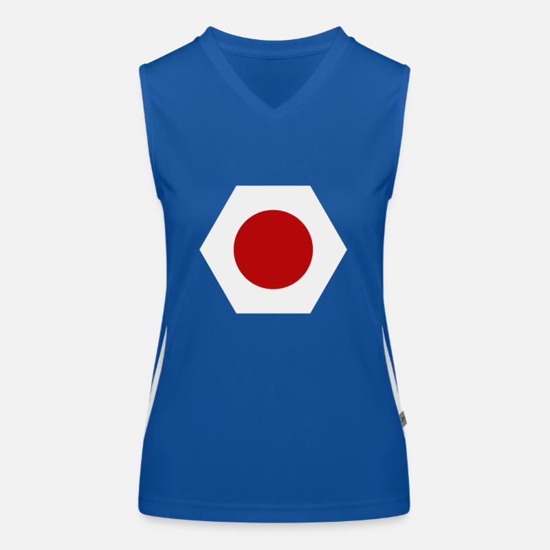 drapeau du japon Débardeur respirant contrasté Femme
