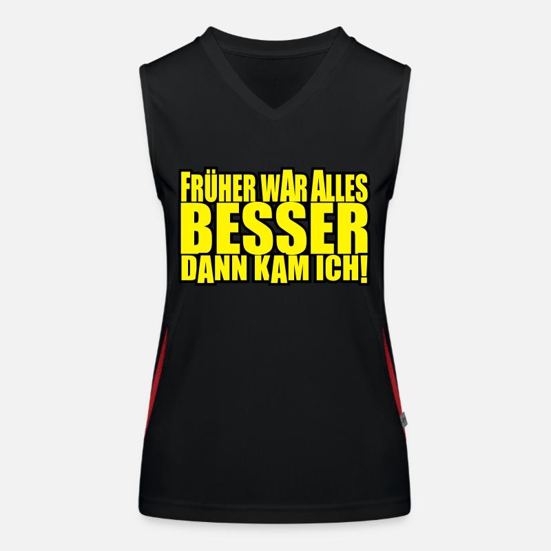 everything was better Women's Functional Contrast Tank Top