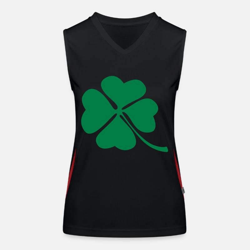 Kleeblatt Funktionelles Kontrast-Tank Top für Frauen