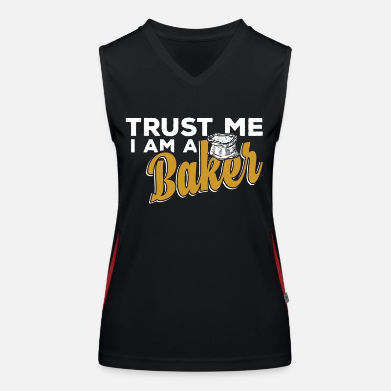 Bäcker backen Funktionelles Kontrast-Tank Top für Frauen