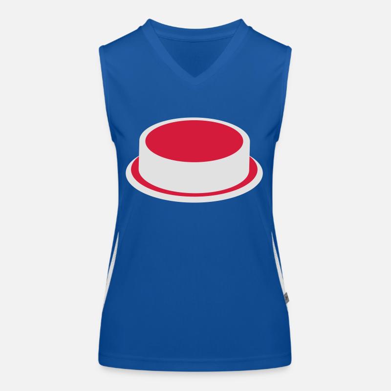 Button Funktionelles Kontrast-Tank Top für Frauen
