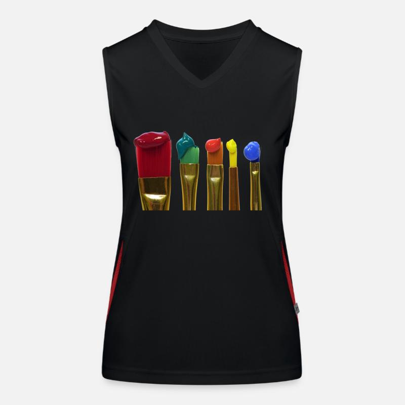 Pinsel Funktionelles Kontrast-Tank Top für Frauen