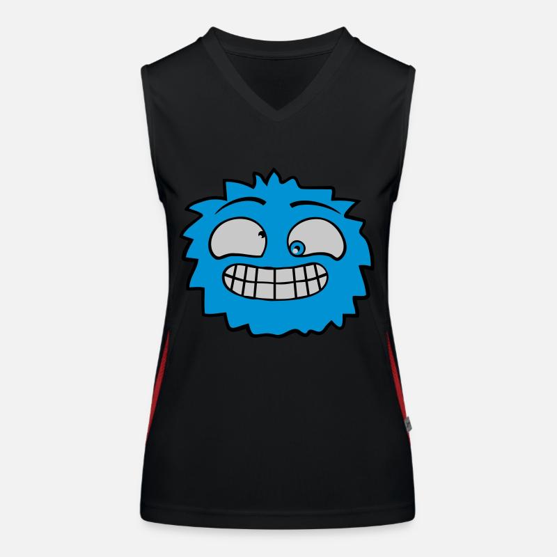 Haariges Monster Gesicht Funktionelles Kontrast-Tank Top für Frauen