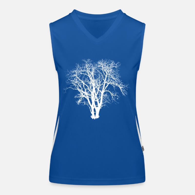 Baum Silhuette Funktionelles Kontrast-Tank Top für Frauen
