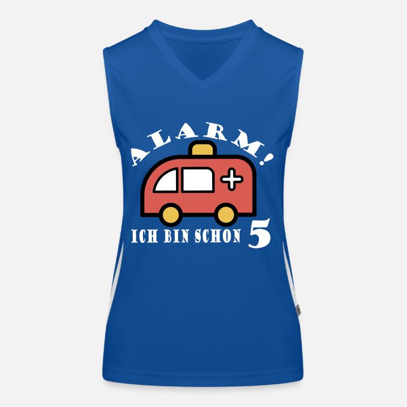 Alarm ich bin schon 5 Krankenwagen Funktionelles Kontrast-Tank Top für Frauen