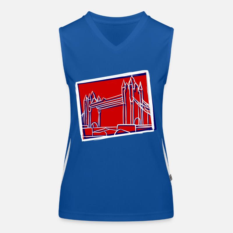 Tower Bridge Illustration Débardeur respirant contrasté Femme