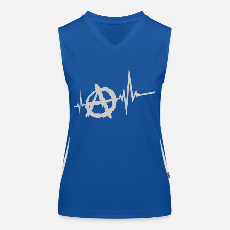 Frequency anarchy symbol logo Women's Functional Contrast Tank Top