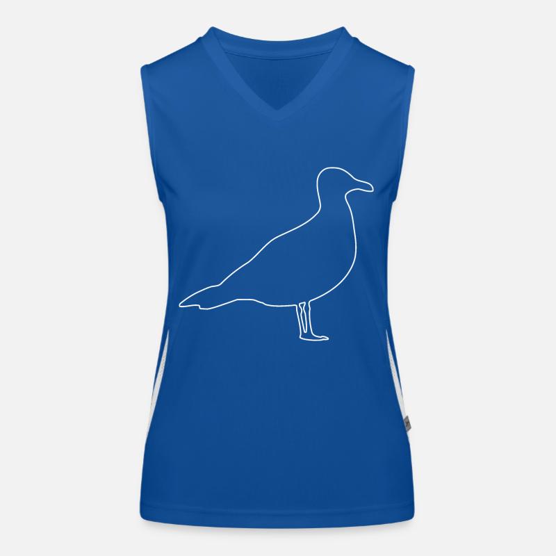 Mouette, Oiseaux, Colombe, Débardeur respirant contrasté Femme