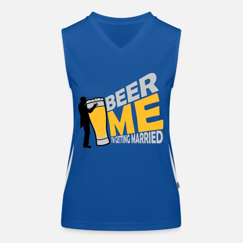 Beer Me Getting Married Women's Functional Contrast Tank Top