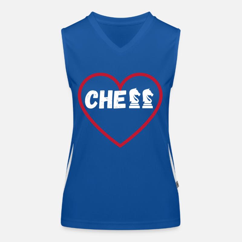 Schach Spruch Geschenk Schachmatt Queens Gambit Funktionelles Kontrast-Tank Top für Frauen