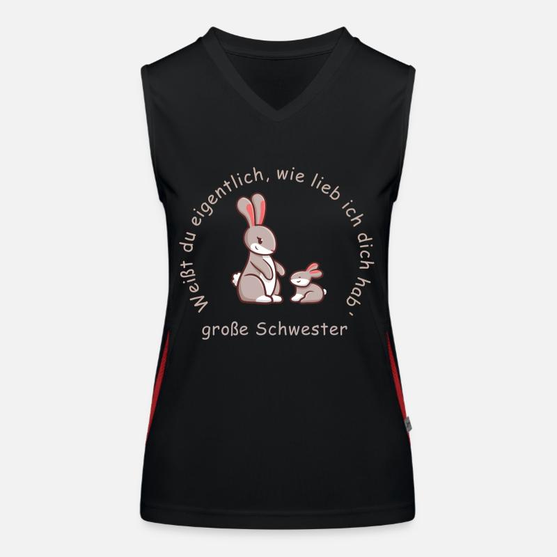 große Schwester | lieb haben Funktionelles Kontrast-Tank Top für Frauen