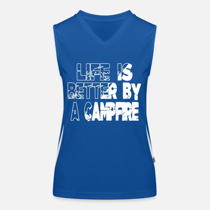 présent devis geek camping camping happy sweat à capuche Débardeur respirant contrasté Femme