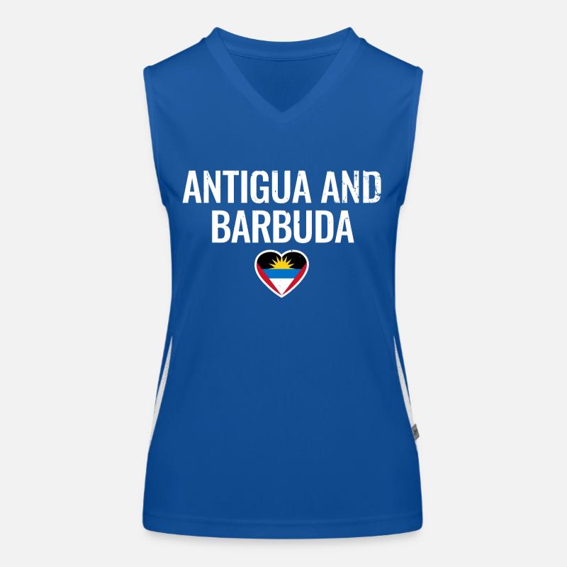 Antigua-et-Barbuda Drapeau Antigua Débardeur respirant contrasté Femme