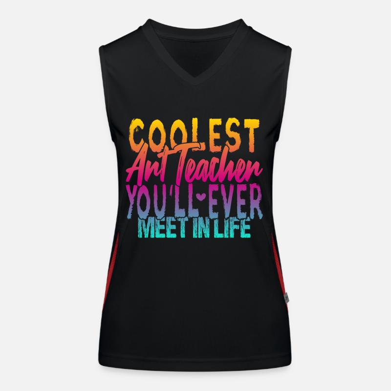 Der coolste Kunstlehrer Funktionelles Kontrast-Tank Top für Frauen