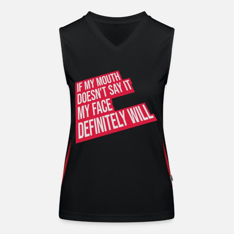 my face definitely will Funktionelles Kontrast-Tank Top für Frauen
