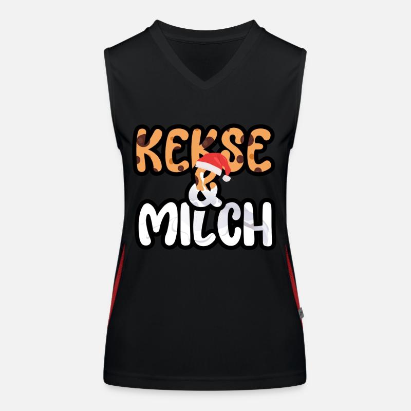 Weihnachten Schokoladen Plätzchen Milch Funktionelles Kontrast-Tank Top für Frauen