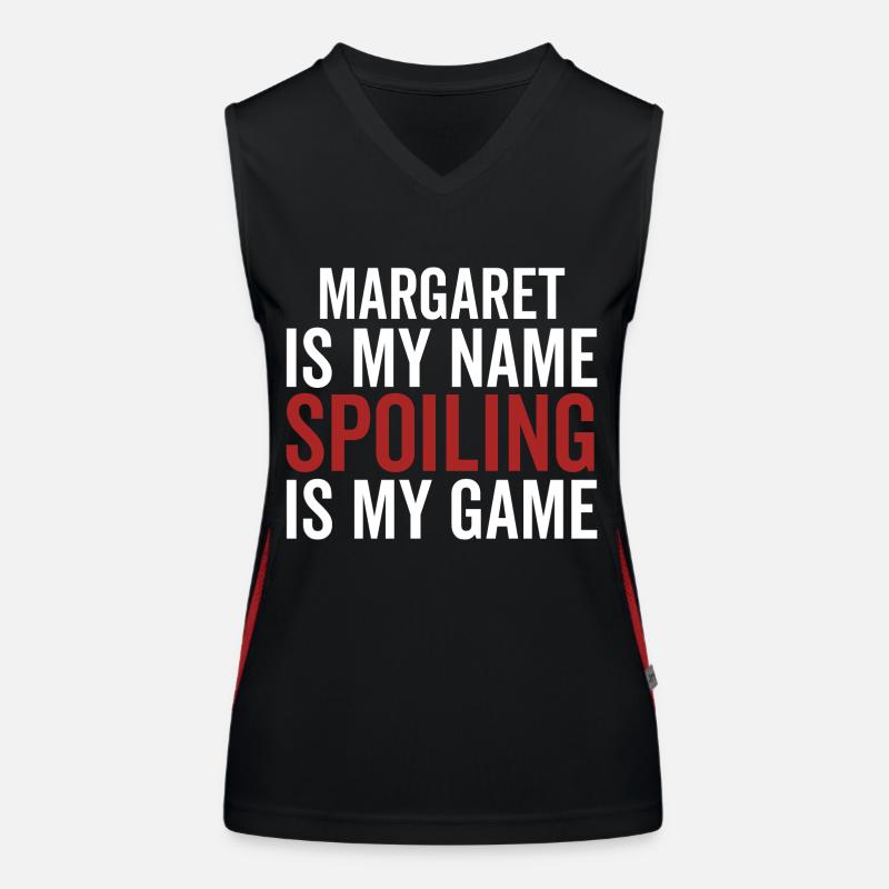 Margaret est mon nom Spoiler est mon jeu Débardeur respirant contrasté Femme
