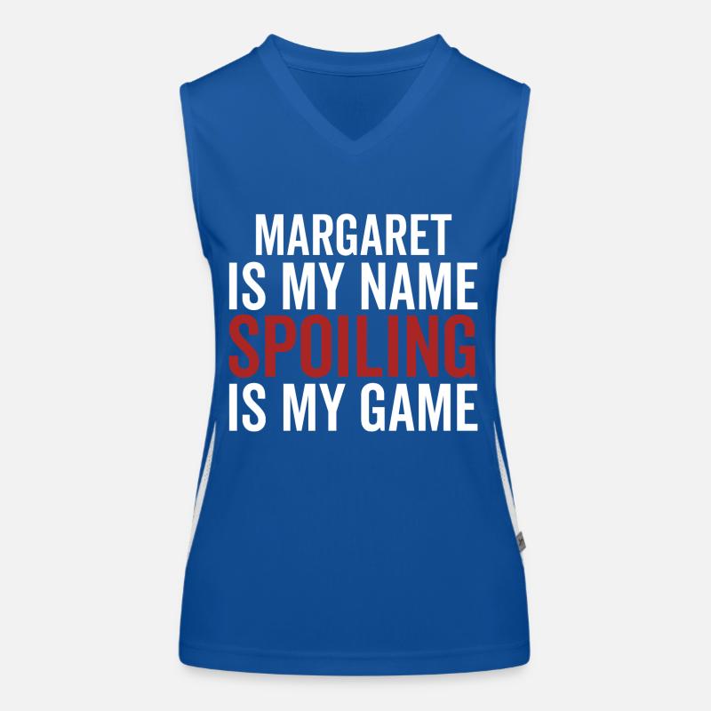 Margaret est mon nom Spoiler est mon jeu Débardeur respirant contrasté Femme