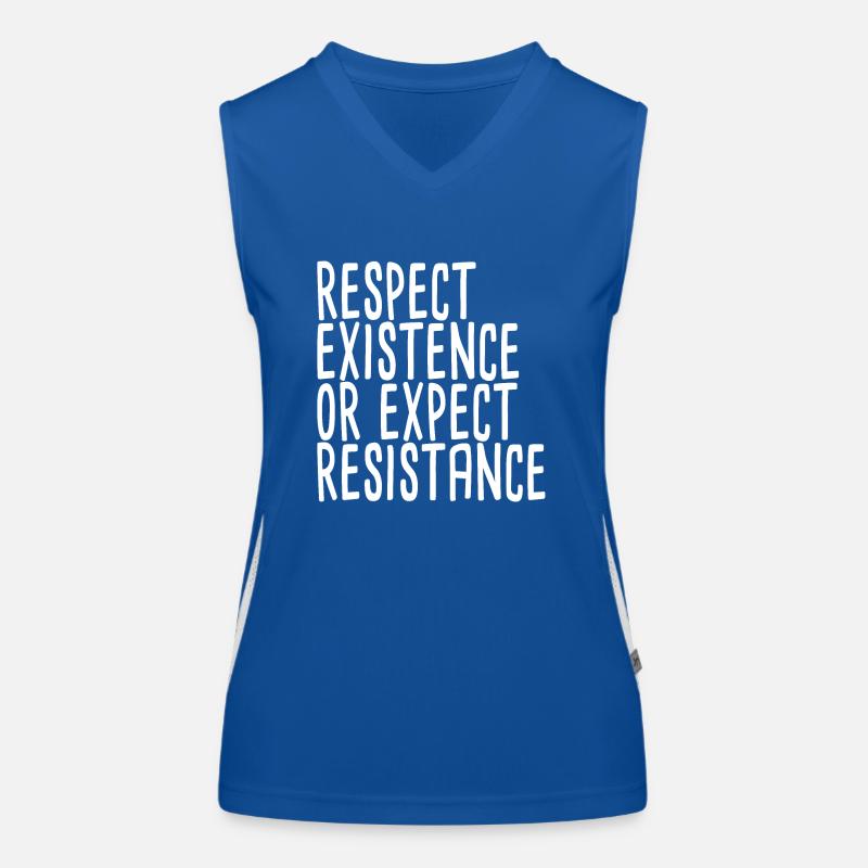Respect Existence Or Expect Resistance Women's Functional Contrast Tank Top