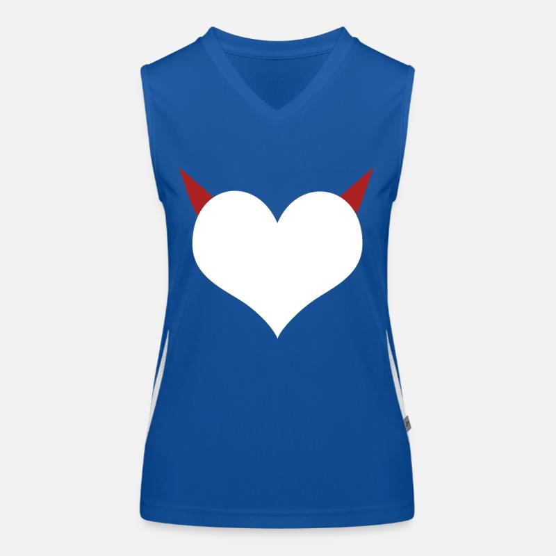 Herz Teufel Devil I love Women's Functional Contrast Tank Top