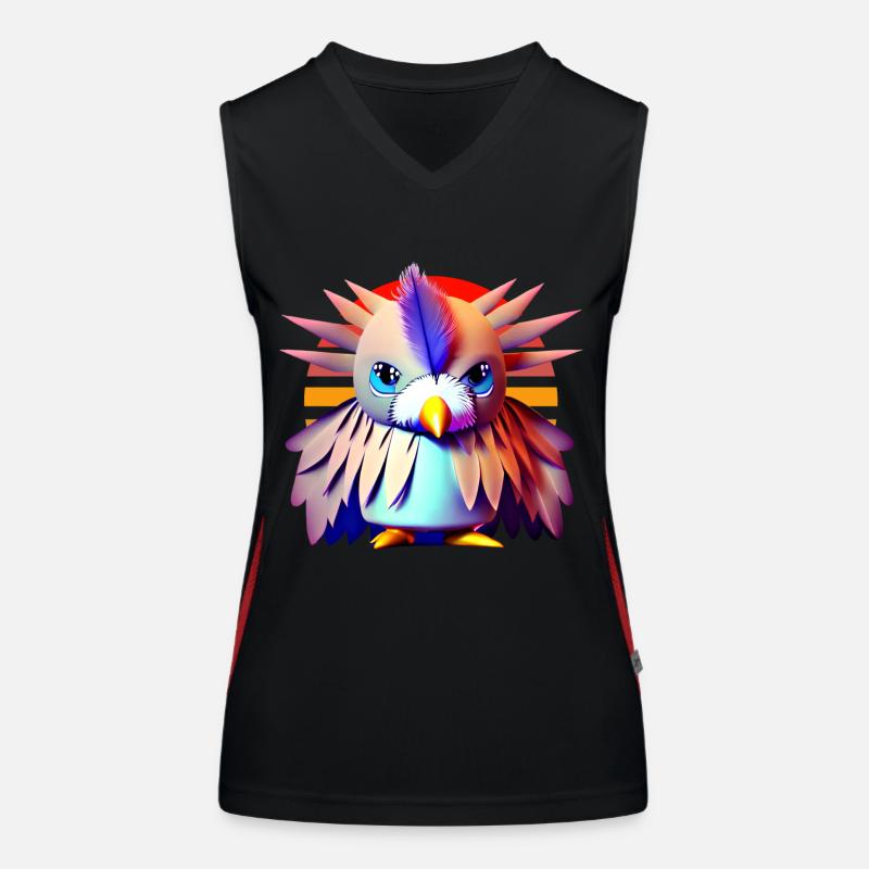 Polygon Vogel Funktionelles Kontrast-Tank Top für Frauen