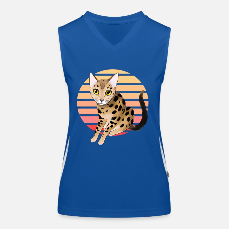 Chat léopard Débardeur respirant contrasté Femme