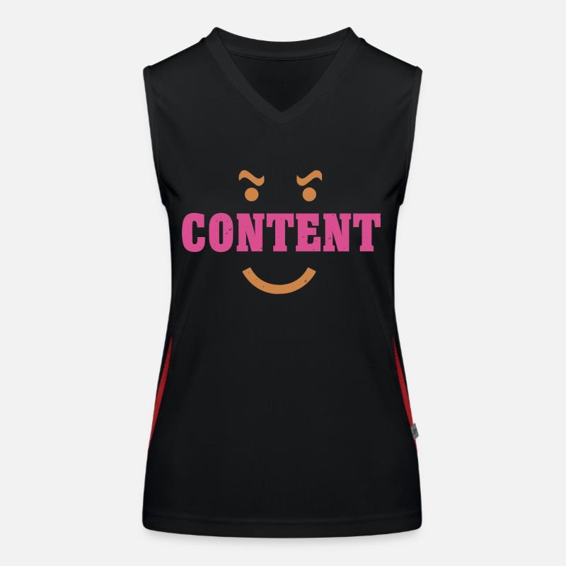 ZUFRIEDENES LÄCHELN Funktionelles Kontrast-Tank Top für Frauen