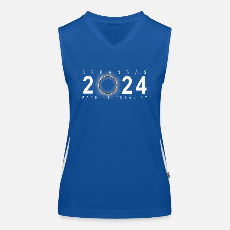 Solar Eclipse Arkansas April 8 2024 Women's Functional Contrast Tank Top
