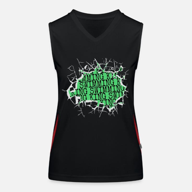 Cool Swim Dad Tshirts Biker Water Fun Jokes Women's Functional Contrast Tank Top