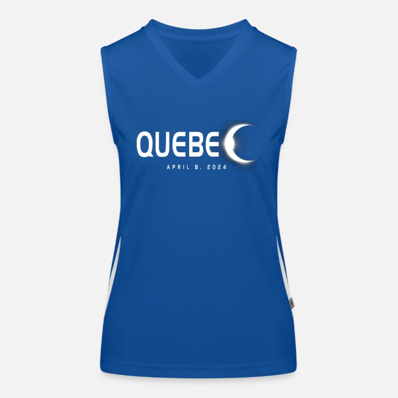 Quebec Canada Eclipse Souvenir April 8th 2024 Women's Functional Contrast Tank Top