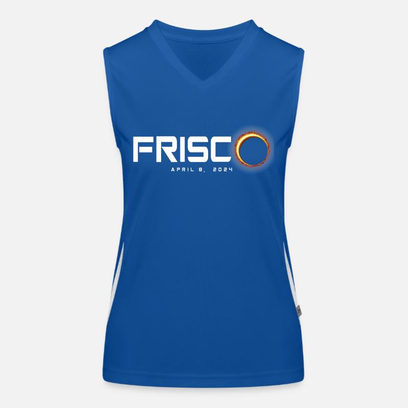 Frisco Texas 2024 Eclipse Souvenir 8 avril Débardeur respirant contrasté Femme