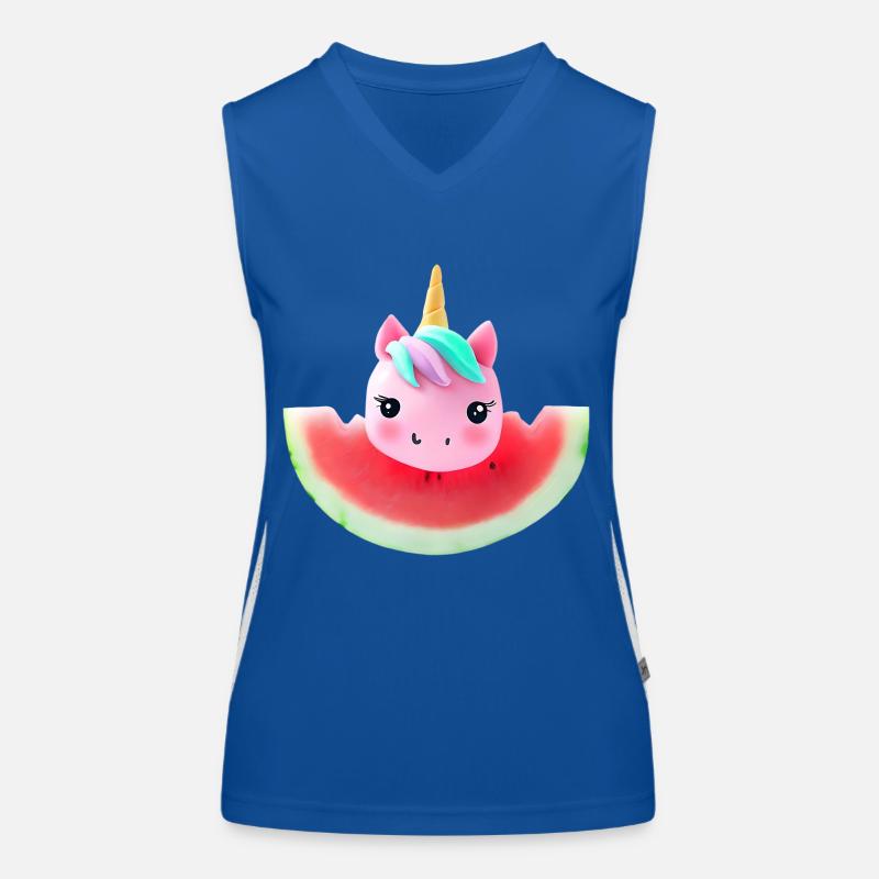 Licorne de pastèque Débardeur respirant contrasté Femme