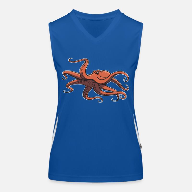 I like octopus - eight tentacles - squid Women's Functional Contrast Tank Top
