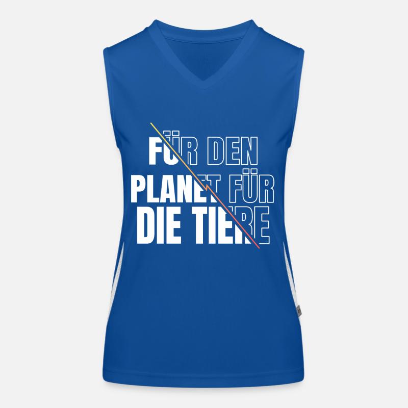 veganes essen statement spruch fleischlos Funktionelles Kontrast-Tank Top für Frauen
