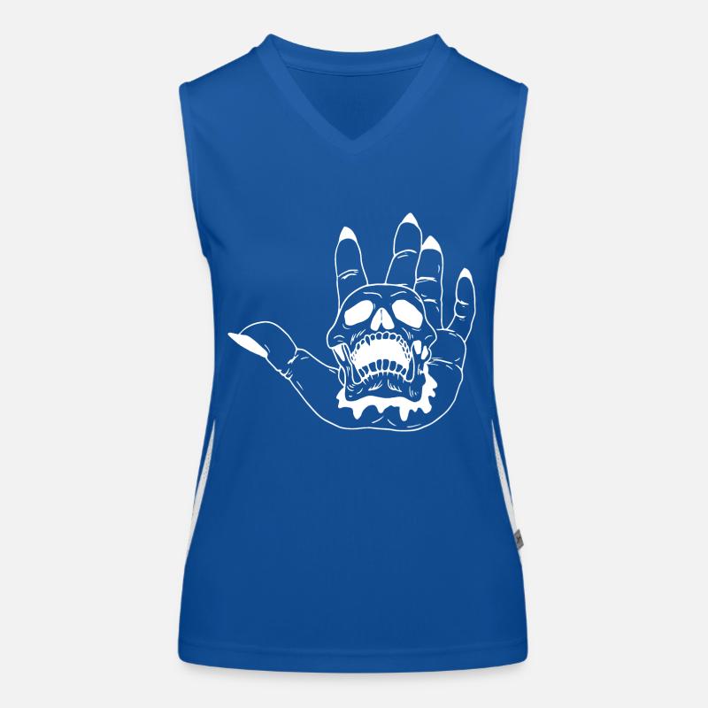Der Tod in meiner Hand Funktionelles Kontrast-Tank Top für Frauen