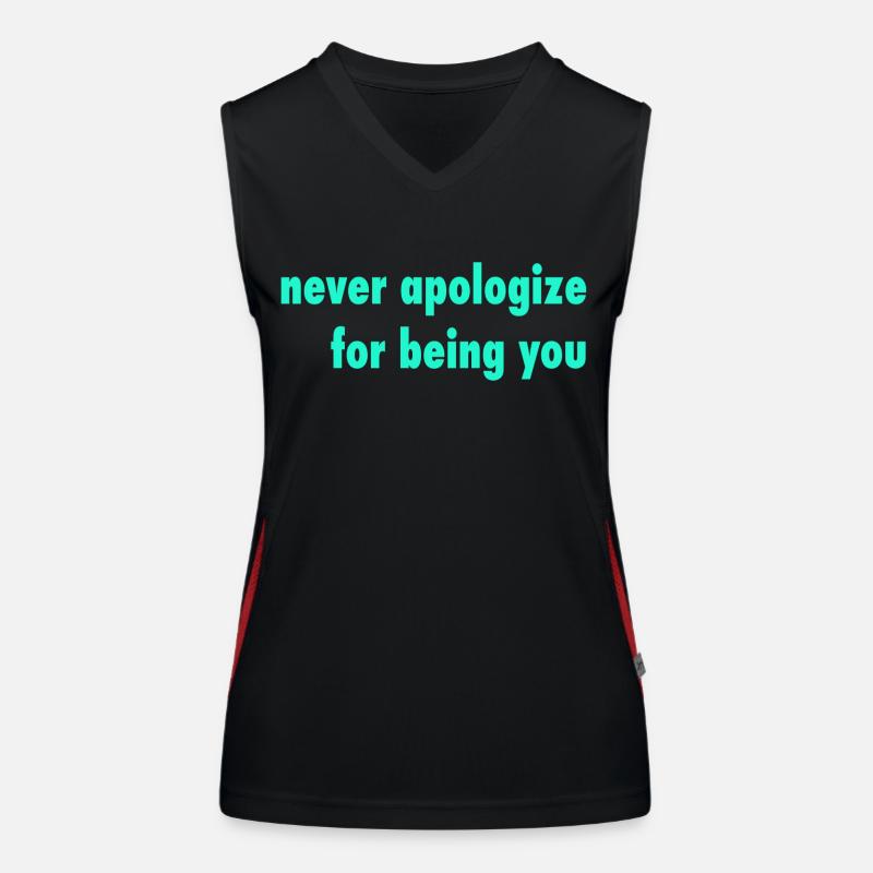 never apologize Women's Functional Contrast Tank Top